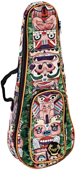 Ortega KEIKI Gigbag for Soprano Ukuleles with Shoulder Straps - Totem