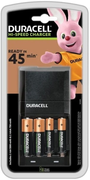 DuraCell Incarcator NiMH AA/AAA CEF27 + 2x AA 1300mAh + 2x AAA 750mAh