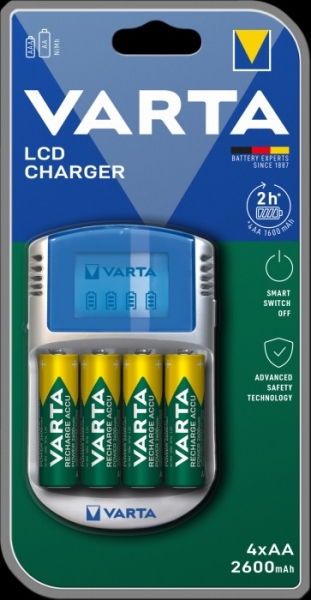 Varta LCD Charger 57070 + 4 x AA (R6) 2600mA