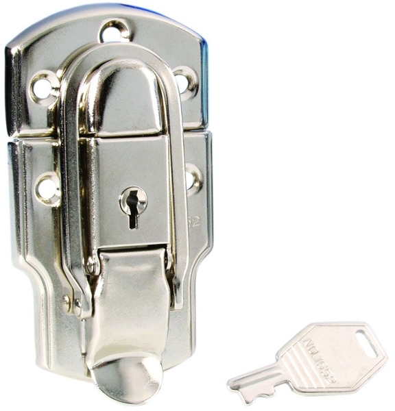 Adam Hall 1911 Drawbolt large nickel-plated lockable