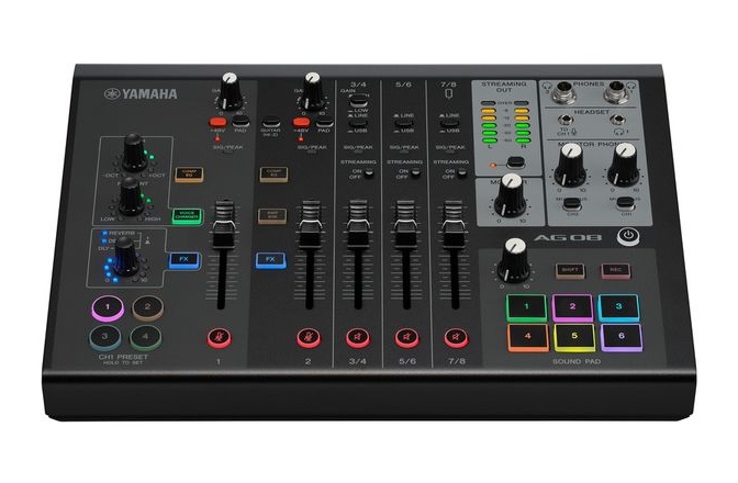 Interfață Audio și mixer Yamaha AG08 Black