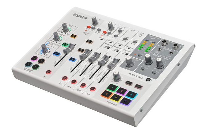 Interfață Audio și mixer Yamaha AG08 White