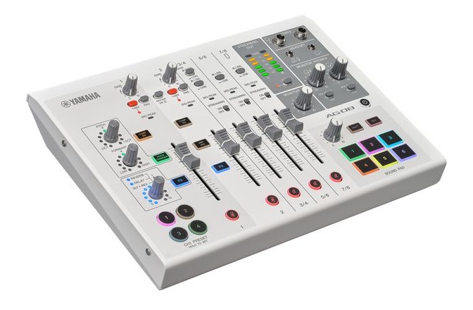 Interfață Audio și mixer Yamaha AG08 White