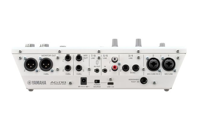 Interfață Audio și mixer Yamaha AG08 White