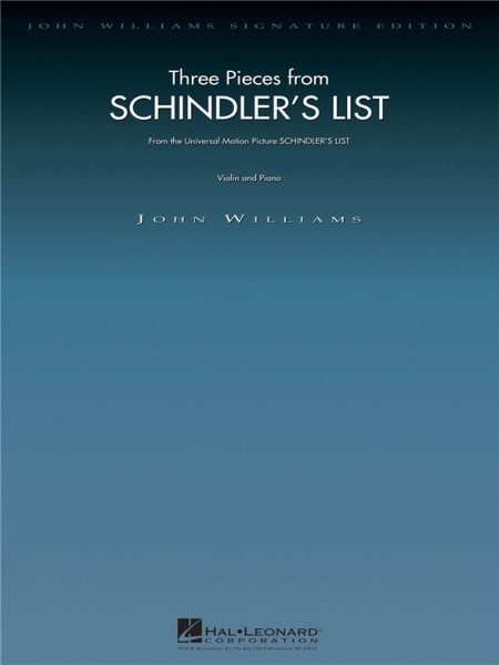 John Williams: Three Pieces From Schindlers List (Violin/Piano)