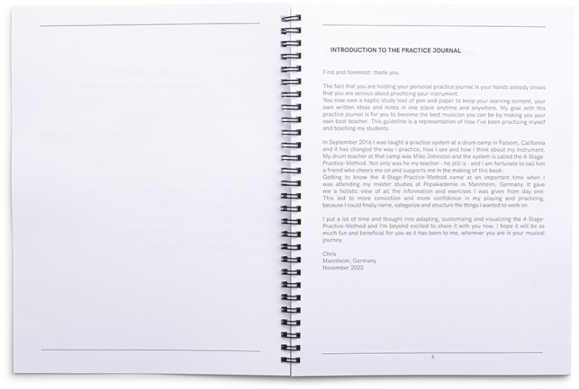 Rohema Chris Hoffmann Practice Journal for Musicians