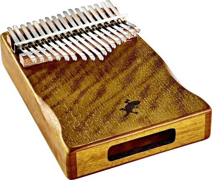 Ortega Lizard Series Kalimba 17 Keys ; C Major tuning - Golden Phoebe + deluxe case, cover bag, tuning hammer, polish cloth