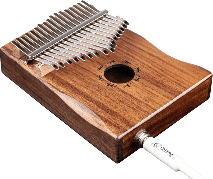 Ortega Lizard Series Kalimba 17 Keys C Major tuning with Pickup - Acacia + deluxe case, cover bag, tuning hammer, polish cloth