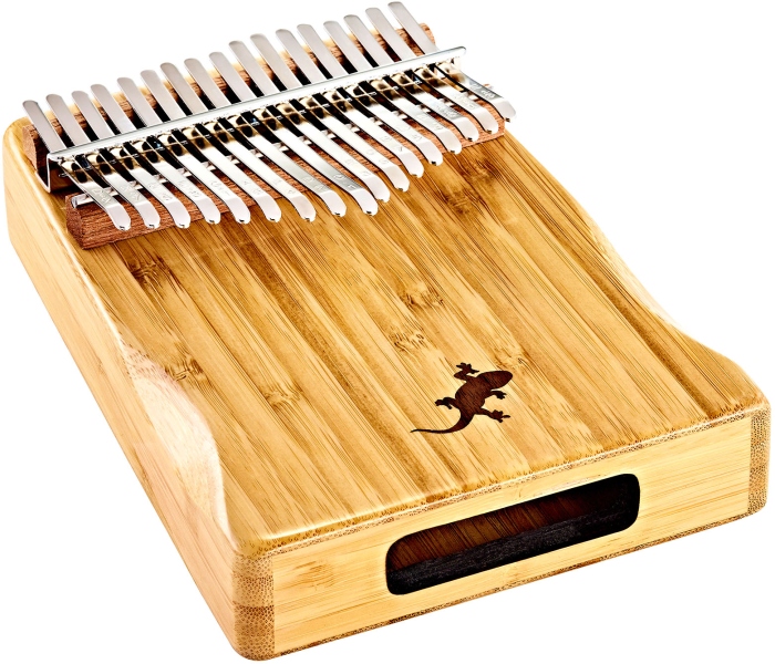 Ortega Lizard Series Kalimba 17 Keys – C Major tuning - Bamboo + deluxe case, cover bag, tuning hammer, polish cloth