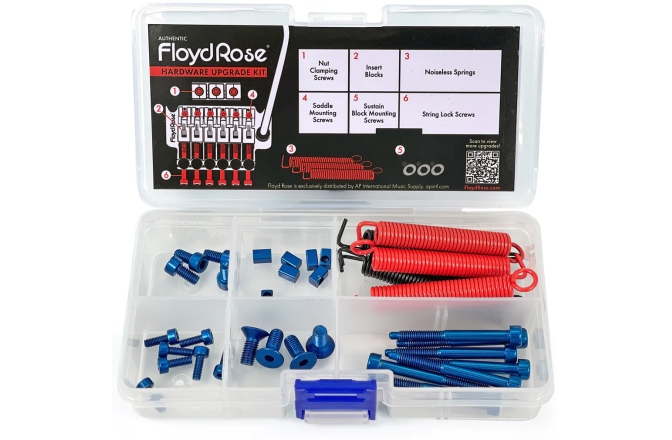 Kit hardware Floyd Rose®  Floyd Rose  FRUK1-SS-BL - Color Stainless Steel Hardware Upgrade Kit, Blue