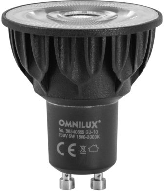 Omnilux GU-10 230V COB 5W LED 1800-3000K dim2warm