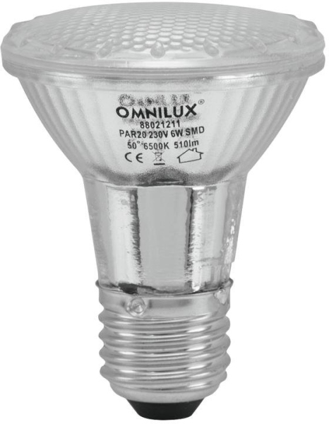 Omnilux PAR-20 230V SMD 6W E-27 LED 6500K
