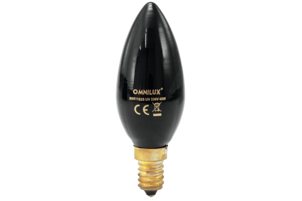 C35 230V/40W E-14 UV Candle Bulb