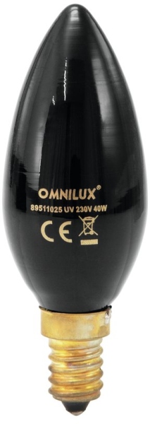 Omnilux C35 230V/40W E-14 UV Candle Bulb