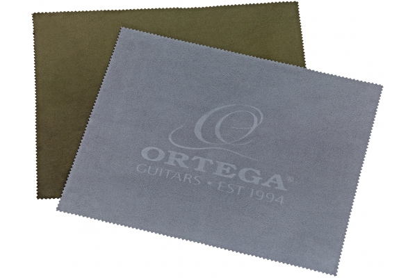Ortega Polish Cloth Pack Of Two - Green And Light Grey