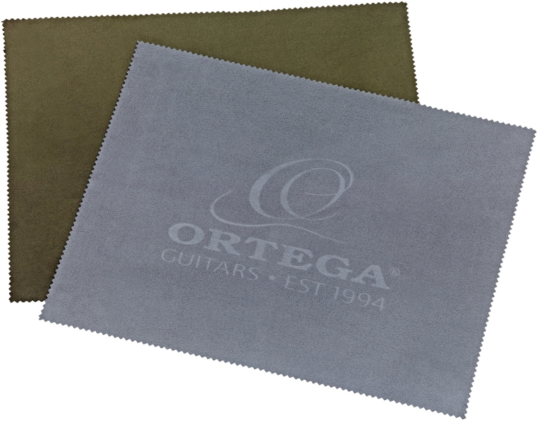 Ortega Polish Cloth Pack Of Two - Green And Light Grey