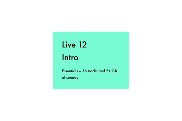 Ableton Live 12 Intro