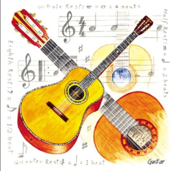 Little Snoring Gifts Fridge Magnet Guitar