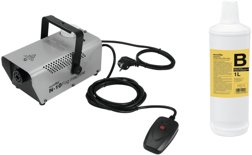 Eurolite Set N-10 argintiu + B2D Lichid de fum Basic 1l