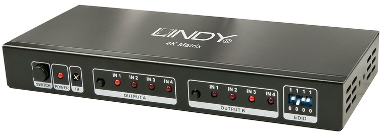Matrice video / switch Lindy HDMI 4K UHD 4x2