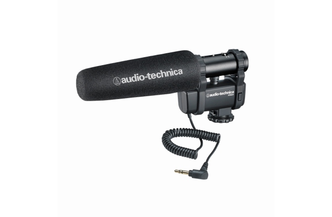 Microfon condenser de tip shotgun cu montare pe camera de filmat Audio-Technica AT8024