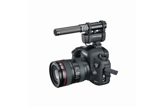 Microfon condenser de tip shotgun cu montare pe camera de filmat Audio-Technica AT8024