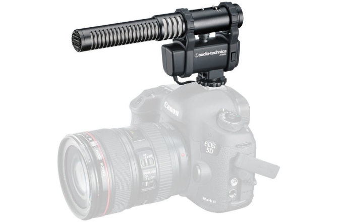 Microfon condenser de tip shotgun cu montare pe camera de filmat Audio-Technica AT8024