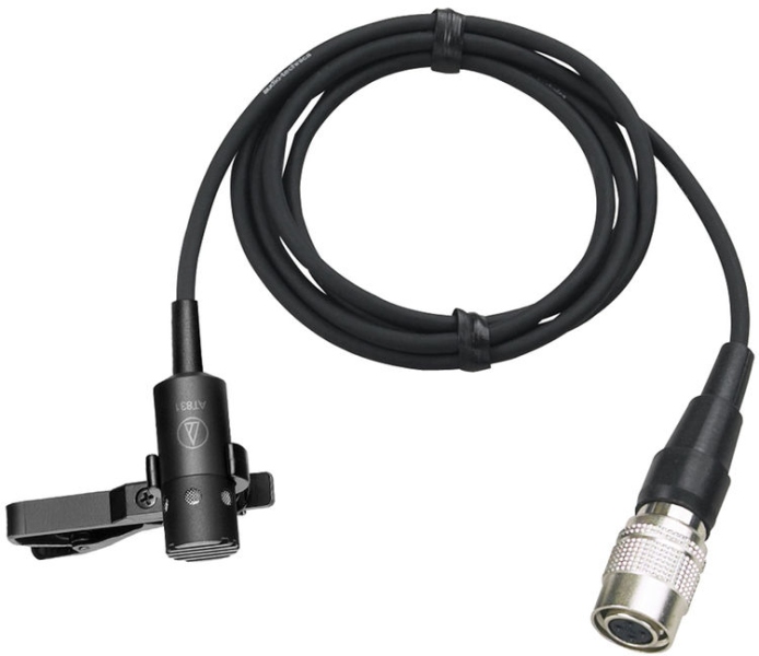 Microfon condenser lavaliera pentru voce sau chitara acustica Audio-Technica AT831cW