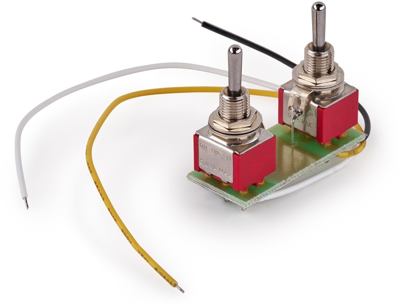 MEC Pickups  Mini Toggle Switch Assembly for Coil Splitting on Humbucking Pickups - Chrome