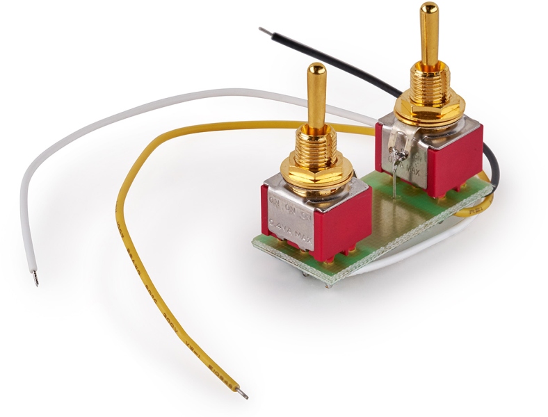 MEC Pickups Mini Toggle Switch Assembly for Coil Splitting on Humbucking Pickups - Gold