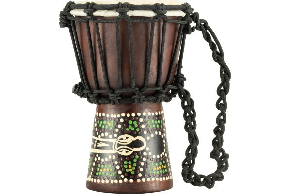 African Style Mini Djembe - Dark Serpent Design