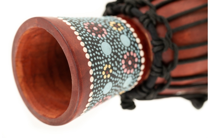 Mini Djembe Meinl African Style Mini Djembe Flower Design