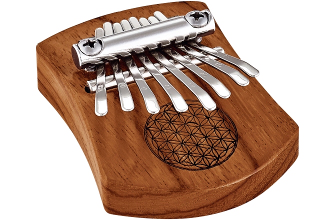 Mini Kalimba Meinl Solid "Flower of Life" Mini Kalimba - 8 notes / Red Zebrawood