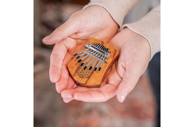 Mini Kalimba Meinl Solid "Flower of Life" Mini Kalimba - 8 notes / Red Zebrawood
