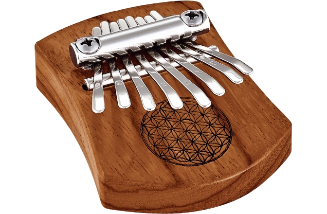 Mini Kalimba Meinl Solid "Flower of Life" Mini Kalimba - 8 notes / Red Zebrawood