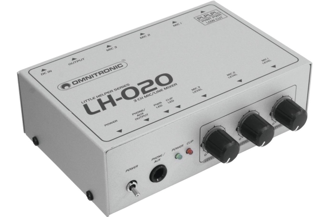 mini mixer Omnitronic LH-020 3-Channel Mic Mixer
