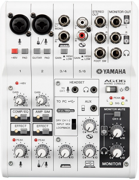 Mixer multifunctional cu 6 canale + interfata USB 2.0 Yamaha AG06
