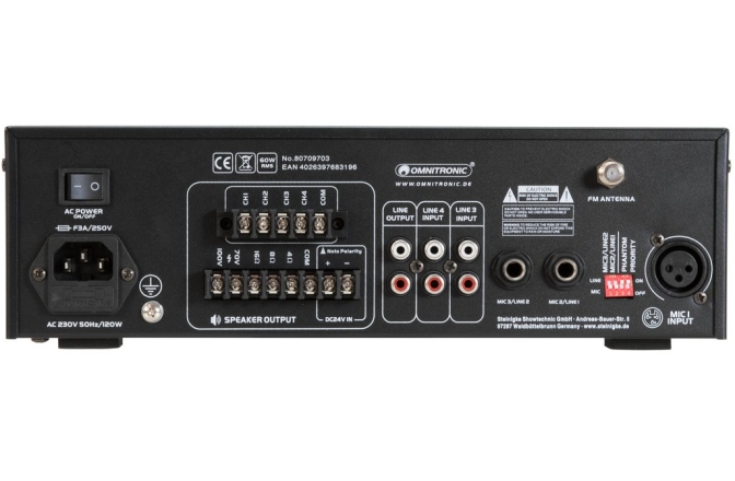 Mixer cu amplificare Omnitronic CPZ-60P