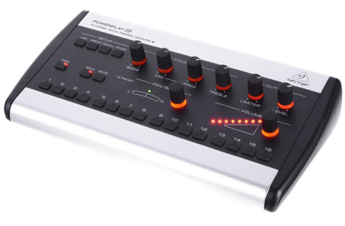 Mixer stereo digital pentru monitorizare si control personal al monitorizarii Behringer P16M