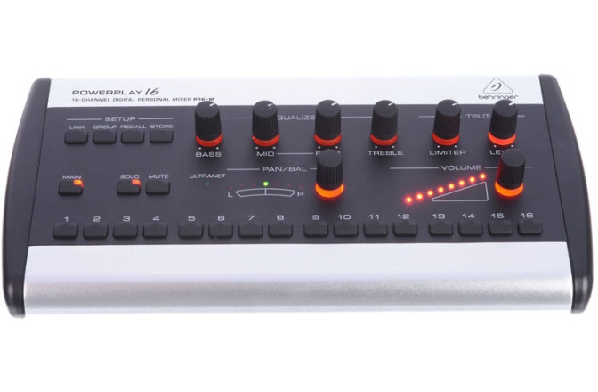 Mixer stereo digital pentru monitorizare si control personal al monitorizarii Behringer P16M