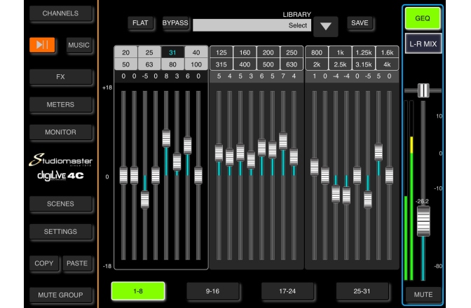 Mixer digital Studiomaster Digilive 8C