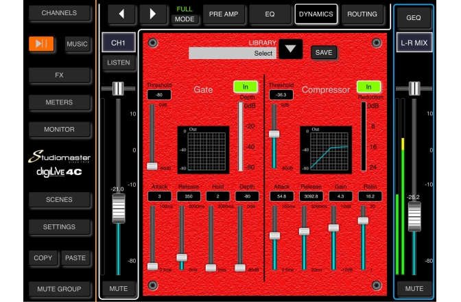 Mixer digital Studiomaster Digilive 8C
