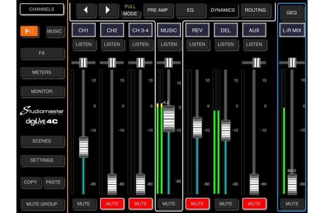 Mixer digital Studiomaster Digilive 8C