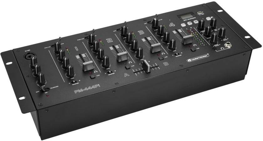 Omnitronic PM-444Pi 4-Channel DJ Mixer with Player & USB Interface