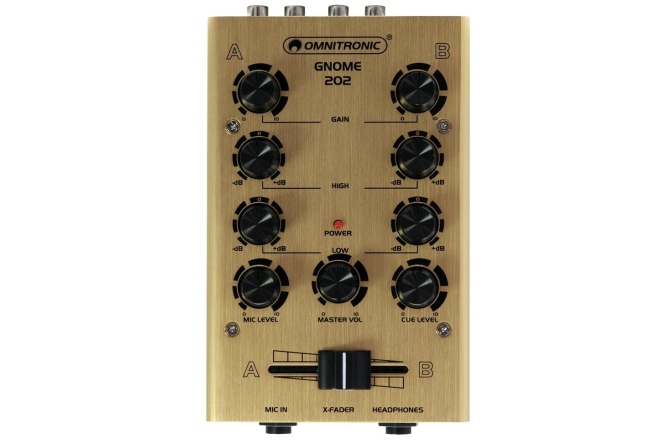 Mixer DJ Omnitronic GNOME-202 Mini Mixer gold