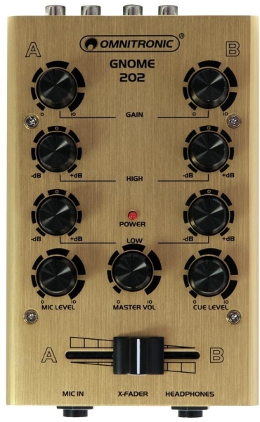 Omnitronic GNOME-202 Mini Mixer gold