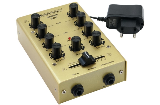 Mixer DJ Omnitronic GNOME-202 Mini Mixer gold
