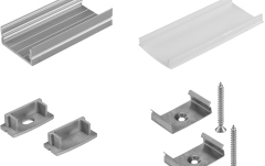 Monturi Eurolite Mounting set U-profile 20mm for LED Strip