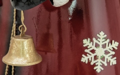 Moș Crăciun, Santa Claus Europalms Santa Claus, Metal, 150cm, red