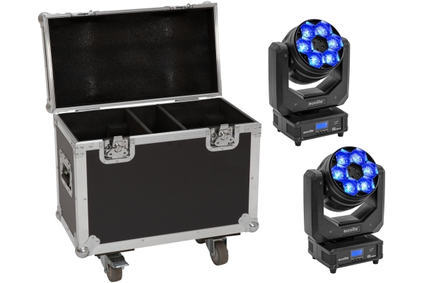 Eurolite Set 2x LED TMH-H240 Beam/Wash/Flower Effect + Case
